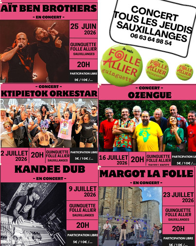concerts sauxillanges juillet 2026