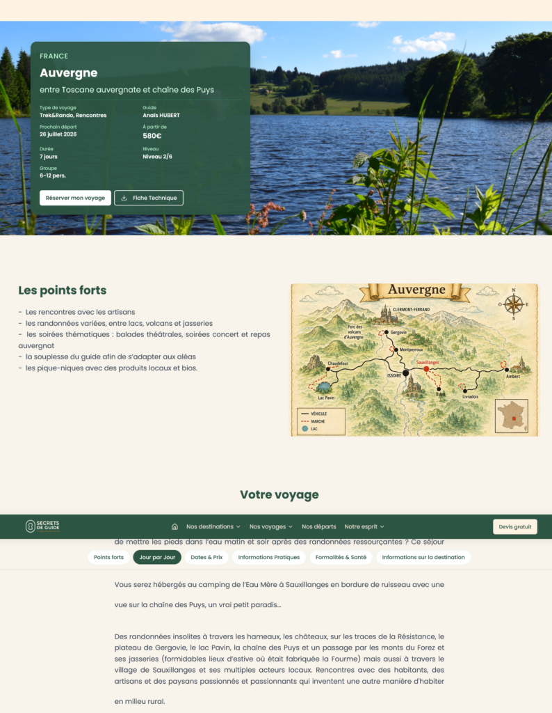 Randonnée en étoile base le camping de Sauxillanges